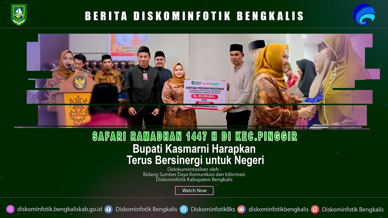 Safari Ramadhan di Kecamatan Pinggir, Bupati Kasmarni Harapkan Terus Bersinergi untuk