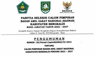 15 Peserta Dinyatakan Lulus Seleksi Administrasi Calon Capim Baznas Bengkalis, Berikut Namanya