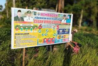 Sosialisasikan Pencegahan Covid-19, Seluruh Desa dan Kelurahan di Bengkalis Pasang Baliho