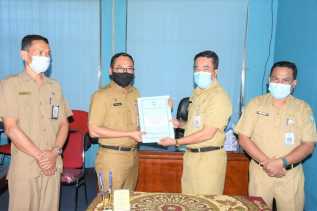 Disdukcapil Bengkalis Gelar MoU Bersama DPMD dan DPMPTSP Bengkalis