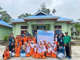 Mahasiswa KKN STAIN Bengkalis Bangkitkan Semangat Belajar di Mentayan 