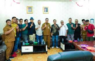 PWI Bengkalis dan Pengurus Bahas Situasi Terkini Pasca Terpilih nya PWI Pusat Bersama Diskominfotik Bengkalis 