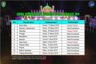 MTQ Kecamatan Se-Kabupaten Bengkalis 2019, Pembukaan di Bukit Batu, Penutupan di Talang Muandau