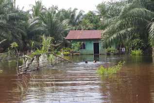 Akibat Curah Hujan dan Air Laut Pasang, Sepahat dan Tenggayun Terendam Banjir