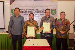 Pembangunan Pilar Batas Daerah, Sekda Bustami Tandatangani PKS
