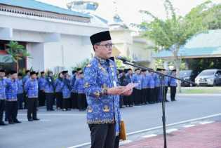 Pimpin Apel Hari Kesadaran Nasional, Sekda Ingatkan Kepala PD Susun Program Prioritas Pertriwulan