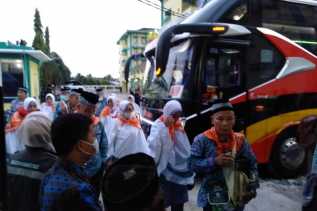 450 Orang JH Kabupaten Bengkalis Kloter 10 Sudah Tiba di Pekanbaru