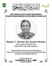 Ayah Mertua Kepala BKPP Tutup Usia, Bupati Kasmarni Turut Berduka Cita
