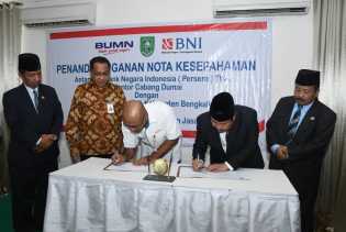 Bupati Bengkalis  Lakukan MOU Bersama Bank BNI 