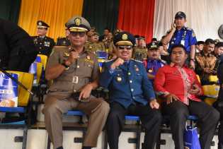 Pakai PDU, Pagi Ini Bupati Amril Mukminin Ikuti Upacara Peringatan Satu Abad Damkar