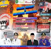 Jangan Lewatkan, Pemadam Kebakaran Bengkalis Gelar Jalan Sehat dan Edukasi Damkar