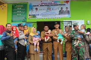 Cegah Polio pada Bayi, UPT Puskesmas Selatbaru Lakukan Vaksinasi di Desa Resam Lapis