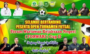 Malam Ini Bupati dan Kajari Bengkalis akan Buka Open Turnamen Futsal Forwari Cup II