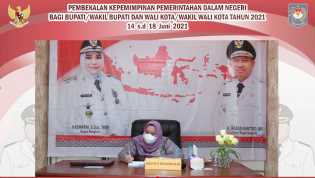 Bupati dan Wabup Ikuti Pembekalan Kepemimpinan Pemerintahan Dalam Negeri Secara Virtual