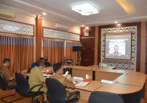 Plh Bupati Bengkalis Ikuti Rakor dengan Kasatgas Pencegahan Korwil V KPK RI