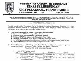 Pemkab Bengkalis Umumkan Seleksi Pengelolaan Parkir Kendaraan Tahun 2023