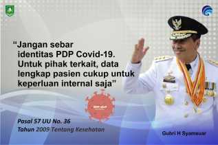 Gubri H Syamsuar Imbau Masyarakat Tak Sebar Identitas PDP Covid-19