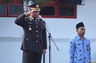 Wakapolres Kompol Kurnia Setyawan Inspektur Upacara Hari Kesaktian Pancasila