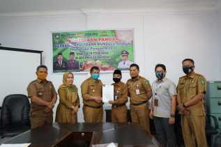 DKP Bengkalis Teken MoU dengan Bulog dan Desa Berbasis Kemitraan