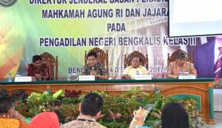 Dirjen Badilum MA Herri Swantoro Kunjungi PN Kelas II Bengkalis