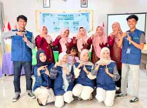 BGandeng Posyandu dan PKK, Mahasiswa Kukerta UNRI Berdampak 2026 Sosialisasikan Pencegahan Stunting Melalui Gerakan Gemar Makan Ikan di Desa Tameran