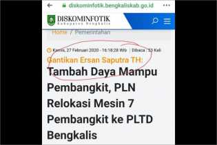 Sub Judul “Gantikan Ersan Saputra TH” Dalam Informasi 