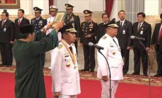 H Syamsuar dan H Edy Nasution Dilantik, Bupati Amril Mukminin Ucapkan Tahniah
