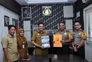 Tingkatkan Kerjasama, Dispersip Teken MoU dengan Polres Bengkalis