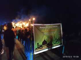 Sambut Ramadhan, Warga Tameran Gelar Pawai Obor