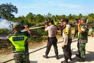  84 Personil Gabungan Adakan Simulasi Penanggulangan Karhutla di Sungai Alam