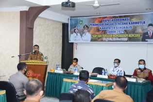 Mewakili Bupati Bengkalis, Bagus Santoso Buka Rakor Penanggulangan Bencana Alam