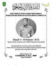 Kadis Koperasi dan UKM Tutup Usia, Bupati Kasmarni Berduka Cita