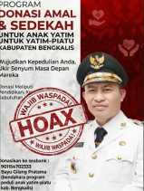 Waspada Penipuan Catut Nama Wabup Bagus Santoso Dalam Program Donasi dan Sedekah