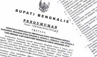 Kabar Gembira, Beasiswa Bengkalis Tahun 2018 Telah Dibuka, Ini Persyaratannya