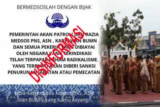 Poster Pemerintah Akan Razia PNS yang Terpapar Paham Radikalisme Ternyata Disinformasi