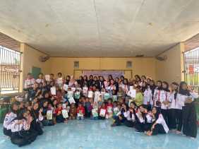 KSR PMI Polbeng dan UKM Jurnalistik Cendikia Kolaborasi dalam Pengabdian Masyarakat di Bengkalis