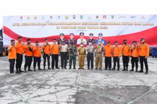 Sekda Bustami Hadiri Apel Kesiapsiagaan Penanggulangan Bencana Karhutla