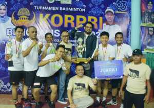 Bupati Bengkalis Resmi Tutup Turnamen Badminton Korpri Bengkalis Cup 2024