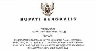 Perubahan Syarat dan Ketentuan Rekrutmen Penyuluh Agama Islam Pemerintah Bengkalis