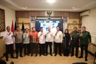 Bupati Bengkalis Hadiri Tasyakuran Hari Bakti Kementerian Imigrasi dan Pemasyarakatan Ke-I lewat Daring 