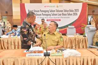 Wabup Bagus Santoso Hadiri RUPS BRK Syariah 2026, Dorong Penguatan Ekonomi Bengkalis