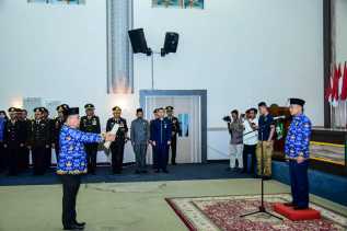 Hujan, Pemkab Bengkalis Tetap Gelar Upacara Peringatan Hari Lahir Pancasila dalam Ruangan