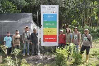 Yayasan Gambut Bersama PPCF dan Yayasan Bahtera Melayu Pasang Fire Danger Rating System di Desa Pematang Duku