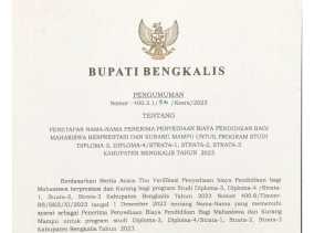 Pemkab Bengkalis Umumkan Penerima Beasiswa Tahun 2023