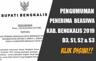 Pengumuman Penerima Beasiswa Bengkalis 2019, Berikut Daftarnya