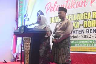 Bupati Kasmarni Hadiri Pelantikan IKA-ROHIL Kabupaten Bengkalis