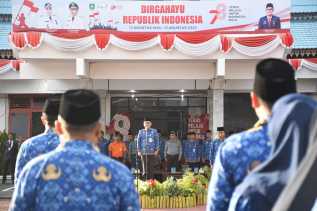 Pemkab Bengkalis Laksanakan Apel Peringatan HUT ke-78 RI, Bupati Kasmarni:  Semangat Perjuangan Membangun Daerah Belum Berakhir