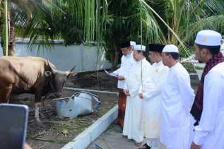 Pemkab Bengkalis Serahkan Hewan Kurban Di Masjid Agung Istiqomah Dan Masjid Mujahidin Desa Pedekik 