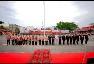 Bupati Kasmarni Pimpin Apel HUT Pramuka ke-64, Pramuka Merupakan Pilar Ketahanan Bangsa Menuju Indonesia Emas 2045