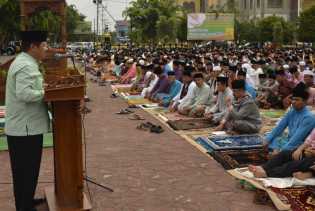 Shalat Ied Kabupaten Bengkalis Dipusatkan di Lapangan Tugu